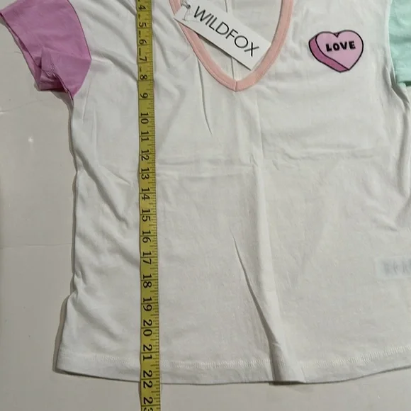 WILDFOX Paradise Colorblock V-Neck Tee - Picture 10 of 12